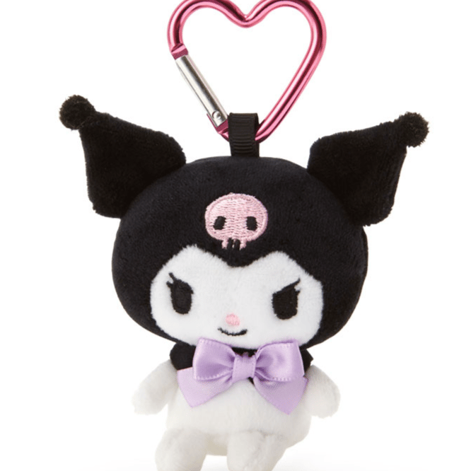 Kuromi - Schlüsselanhänger mit Herzform Karabiner / Aufhänger - Sanrio