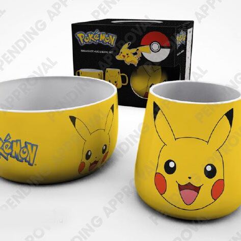 Pikachu - Pokémon Frühstücks-Set Tasse+Schüssel - GYE