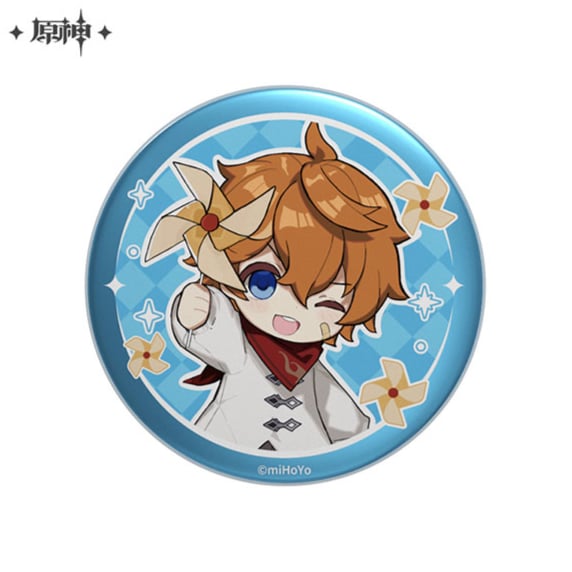 Tartaglia Chibi Ver. - Button - Genshin Impact- miHoYo