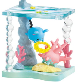 Marill und Corasonn (5) - Pokémon Shining Sea Diorama Figur - Re-Rement