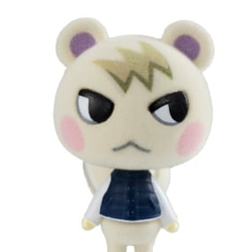 Huschke / Marshal / Jun - Minifigur mit beflockter Oberfläche - Animal Crossing: New Horizons - Bandai
