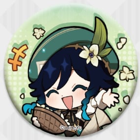 Venti - Genshin Impact - Chibi Stickers Glossy Badge - miHoYo