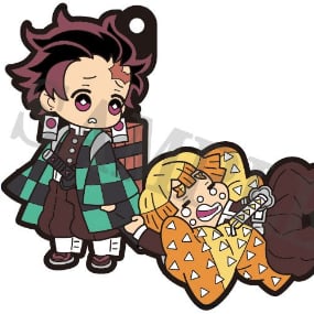Tanjiro und Zenitsu - Demon Slayer Buddy Collection Vol. 3 Gummi-Anhänger
