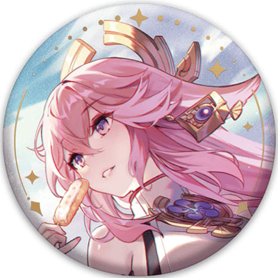 Yae Miko - Genshin Impact - Button (Anecdote Series) - miHoYo
