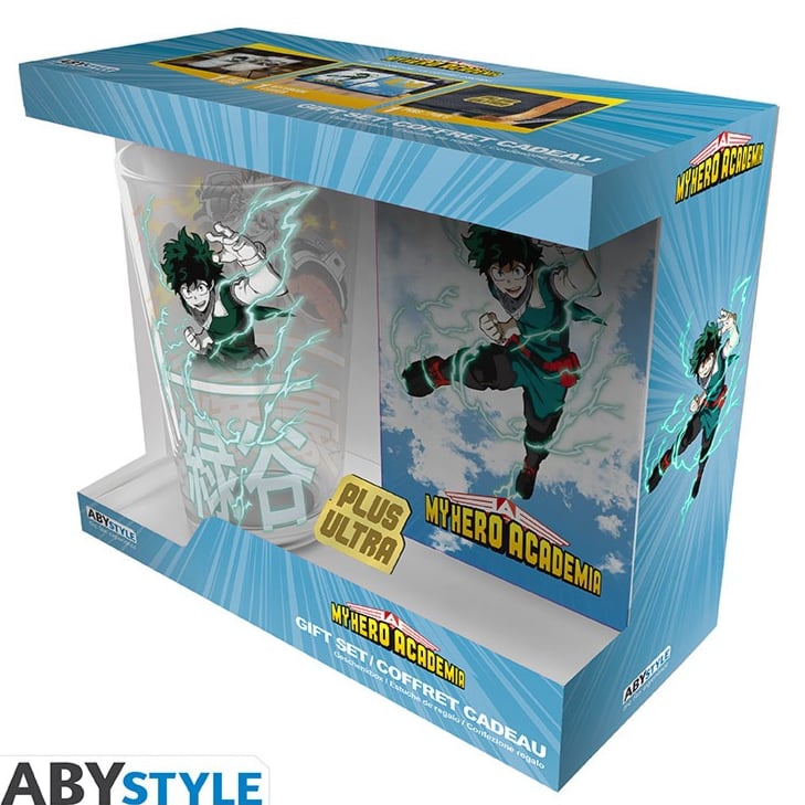 My Hero Academia - Geschenkset - XXL Glas + Pin + Notizbuch "Heroes"