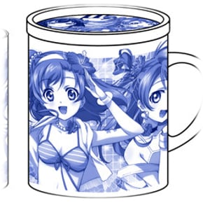 Love Live! Tasse mit Deckel - blau - Honoka, Kotori und Umi