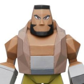Barret Wallace - Final Fantasy VII - Polygon Figur - Square Enix
