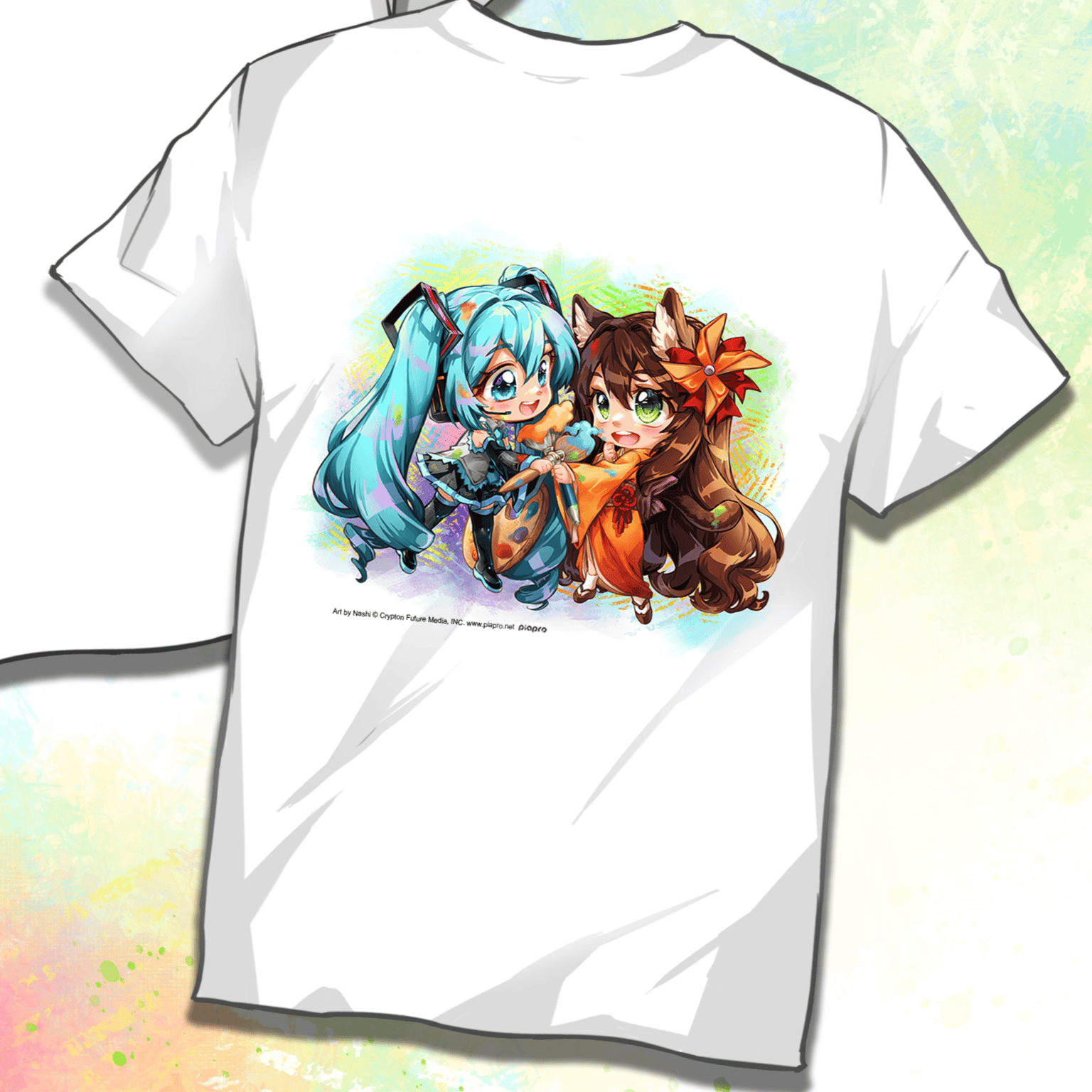 Hatsune Miku - Miku Expo 2024 - T-Shirt - Größe XL (Hatsune Miku x Figu-Chan Chibis) - Nashi