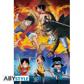 ONE PIECE - Poster "Ace, Sabo, Ruffy" (91.5x61) - AbyStyle