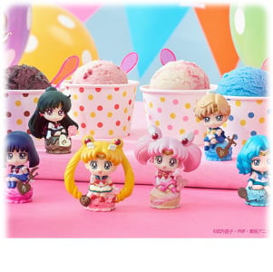 Komplettset - Sailor Moon Ice Cream Party - Petit Chara Land (6 Figuren)
