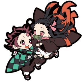 Nezuko Kamado und Tanjiro Kamado Ver. A - Kimetsu no Yaiba - Buddy Collection Gummi-Anhänger - Neuauflage