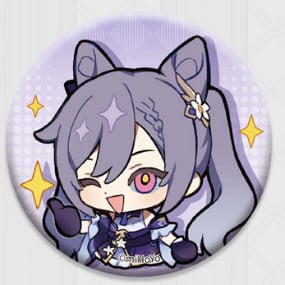Keqing - Genshin Impact - Chibi Stickers Glossy Badge - miHoYo