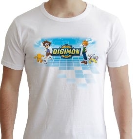 Digimon T-Shirt - Tai Yagami, Matt Ishida, Agumon und Gabumon - Größe M