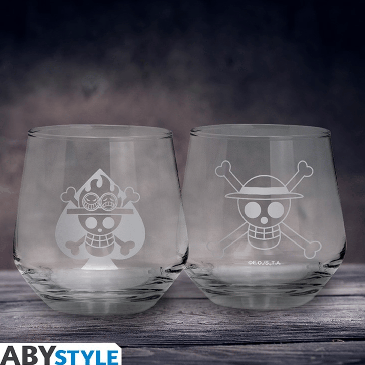 Ruffy & Ace - One Piece - 2 Gläser Set - AbyStyle