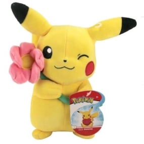 Pikachu - Pokémon Plüschtier mit Blume - 20 cm