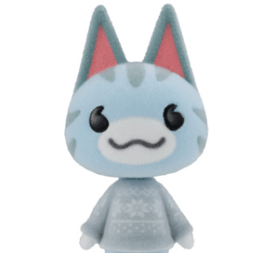 Feline / Lolly / Ramune - Minifigur mit beflockter Oberfläche - Animal Crossing: New Horizons - Bandai