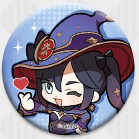 Mona - Genshin Impact - Chibi Stickers Glossy Badge - miHoYo
