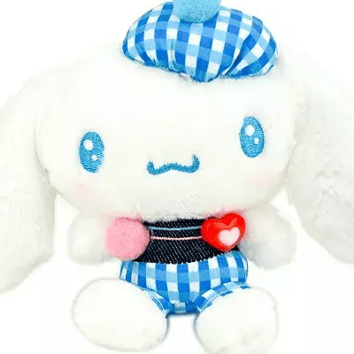 Cinnamoroll - Plüsch (Gingham Denim Mascot with Ball Chain) - Sanrio