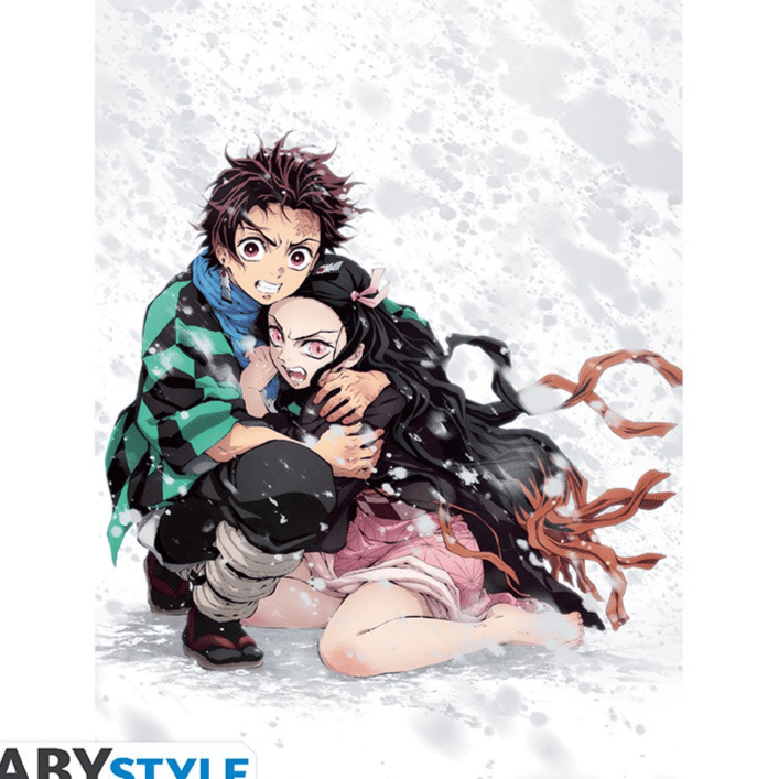 Tanjiro & Nezuko im Schnee - Poster - (91,5 x 61 cm) - Demon Slayer - AbyStyle