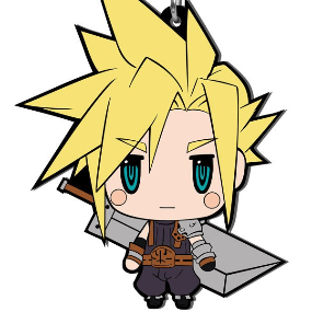 Cloud Strife - Final Fantasy VII - Gummi-Anhänger - Square Enix