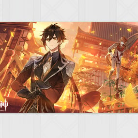 Zhongli & Tartaglia (A New Star Approaches) - Genshin Impact - Mousepad /Spielmatte - miHoYo