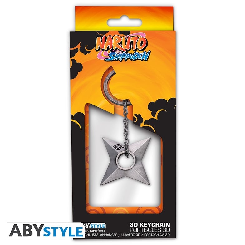 "Shuriken Konoha" - 3D Schlüsselanhänger - Naruto Shippuden - Abystyle