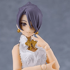 Figma 569b figma Syles: Female Body Mika - Mini Skirt Chinese Dress - White