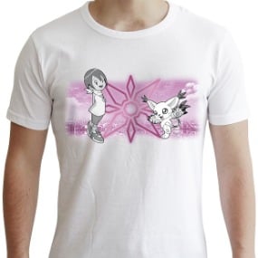 Digimon T-Shirt - Hikari und Gatomon - Größe L