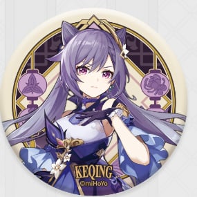 Keqing - Genshin Impact - Liyue Harbor Series Chara Can Badge