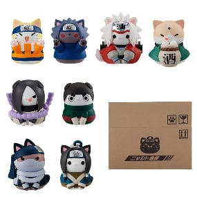 Limitiertes Set - Naruto Shippuden - Nyaruto Sammelfiguren (Come Here Sasuke-kun)- MegaHouse