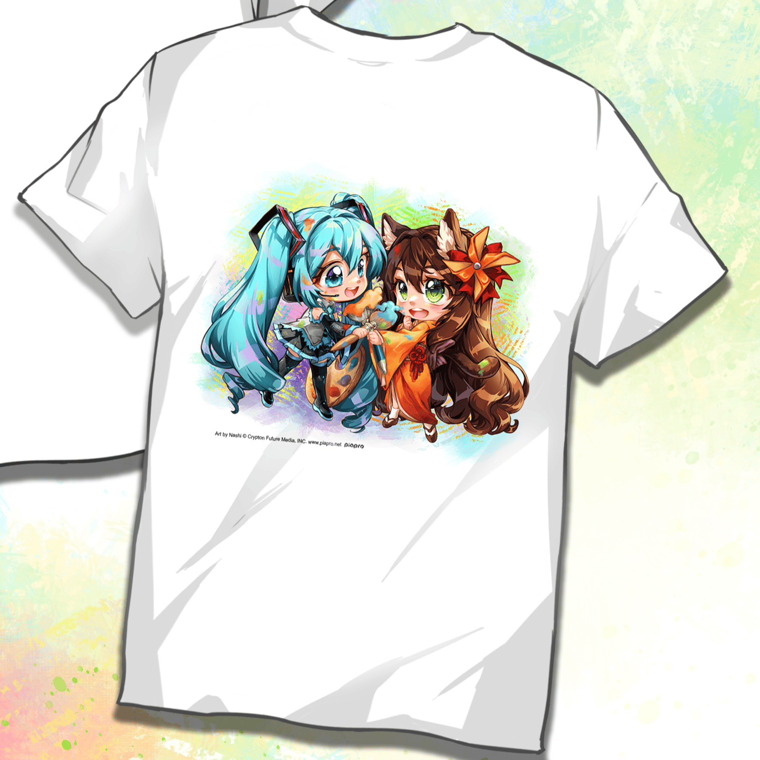 Hatsune Miku - Miku Expo 2024 - T-Shirt - Größe XXL (Hatsune Miku x Figu-Chan Chibis) - Nashi