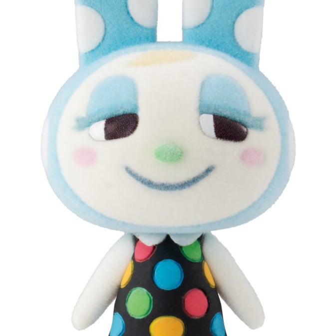 Manu / Francine / Furansowa - Minifigur mit beflockter Oberfläche - Animal Crossing: New Horizons - Bandai