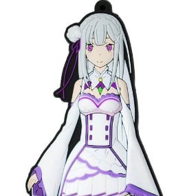 Emilia - Gummi-Schlüsselanhänger - Re:ZERO