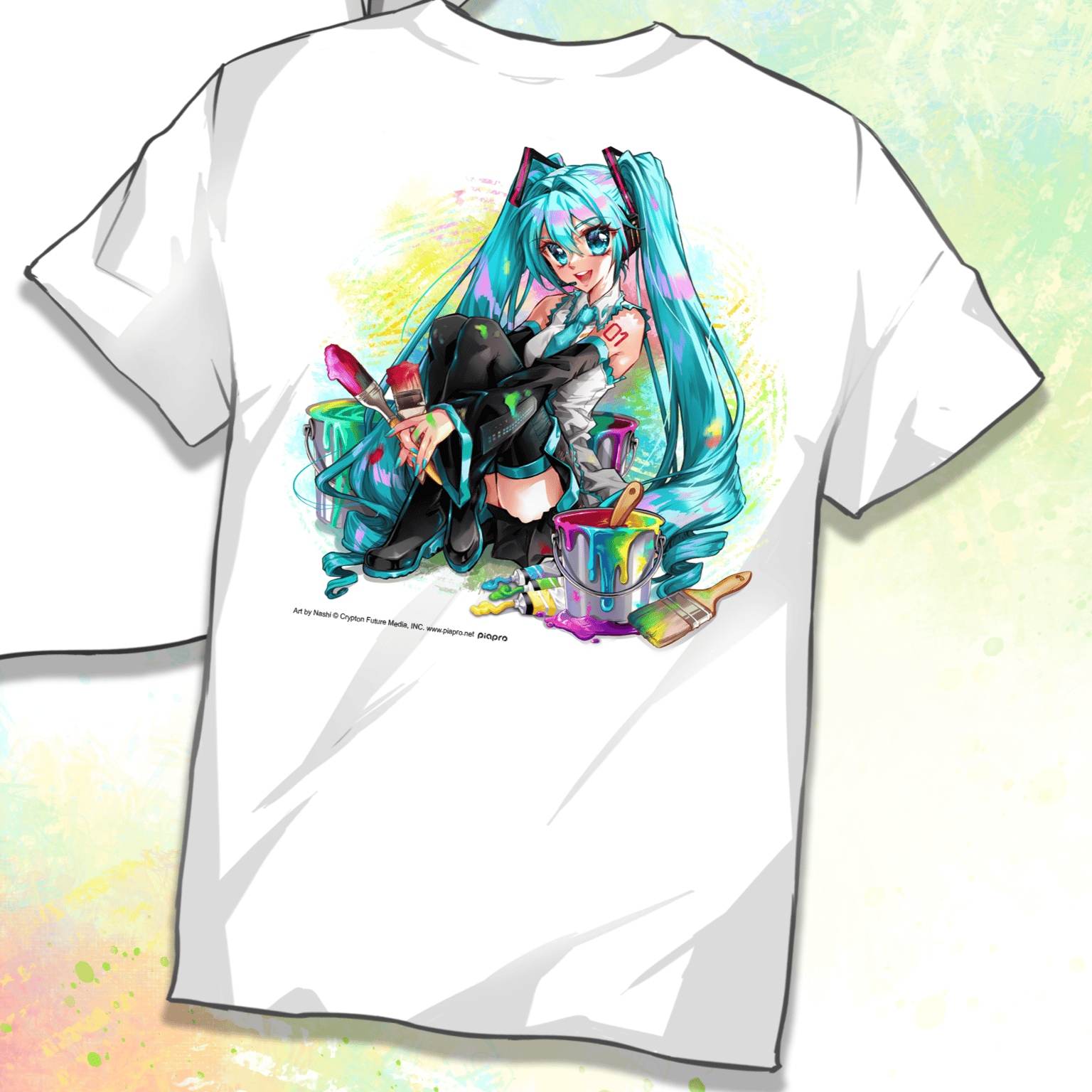 Hatsune Miku - Miku Expo 2024 - T-Shirt - Größe XXL (Miku Sitting) - Nashi