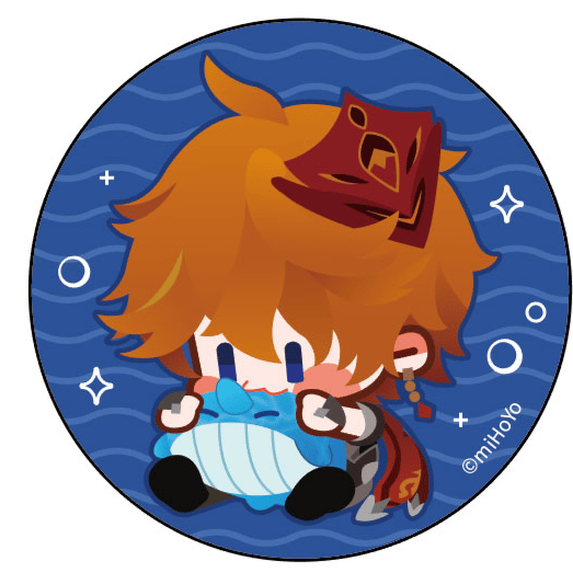 Tartaglia - Genshin Impact - Chibi Plush Badge