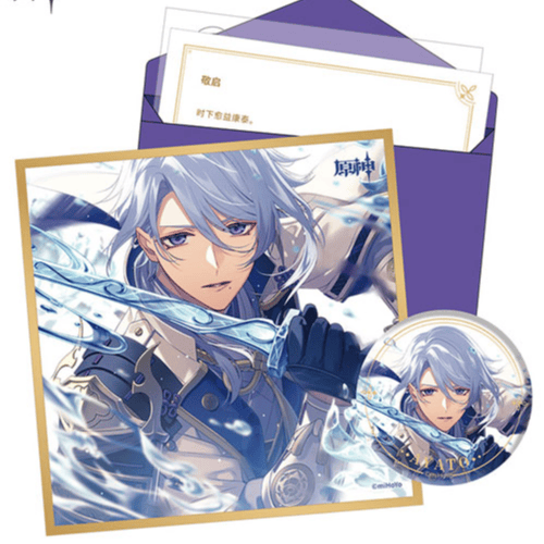 Ayato Kamisato - Geburtstagkarte Set - Button, Shikishi, Aufkleber und Brief (Chinesisch) - Genshin Impact - Destined Day - miHoYo