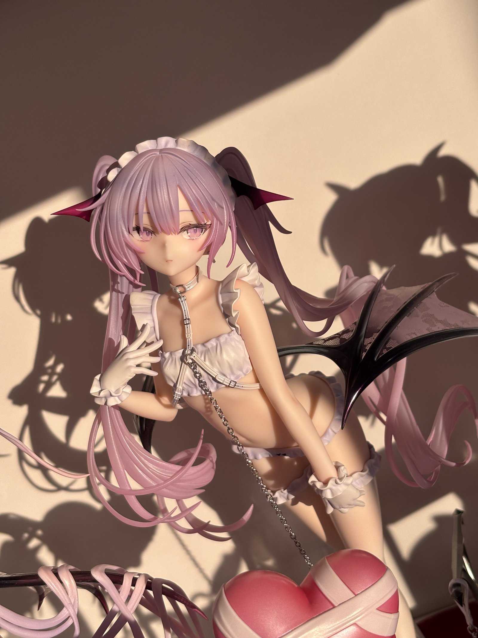 Eve in sunset light ✨ · Eve (Rurudo) – Body Harness – Pink Charm | Original Character PVC Statue