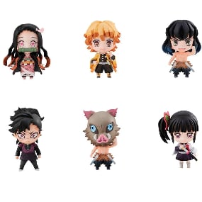 Demon Slayer - Mascot Set - Megahouse (5 Figuren + Extrakopf)