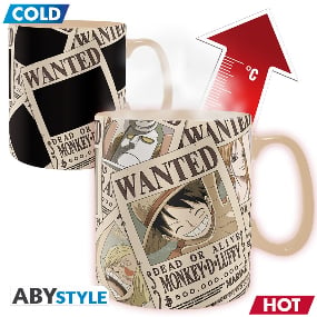 ONE PIECE - Mug (460 ml) - Heat Change/ Zaubertasse - "Wanted" - Abystyle