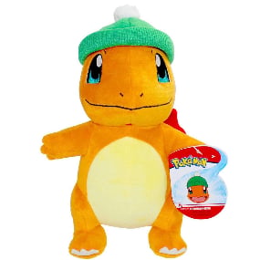 Pokémon - Glumanda / Charmander Plüschfigur 20 cm - Christmas Edition