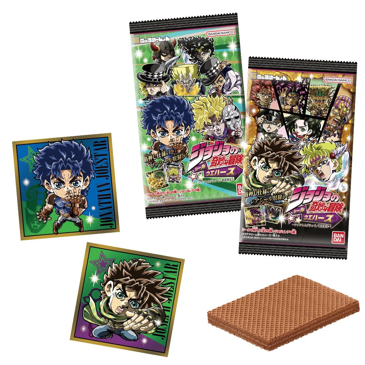 Schokoladen Waffeln mit Sammelsticker - JoJo`s Bizarre Adventure - Phantom Blood - Bandai