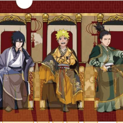 Sasuke, Naruto & Shikamaru (Konoha Throne Version) - Naruto Shippuden - Clearfile / Aktenhülle - Bell House