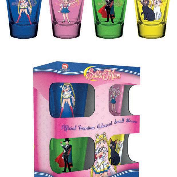 Sailor Moon Characters and Symbols - Premium Schnapsgläser 4er Set - GYE