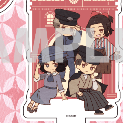 Pieck & Porco & Falco & Gabi - Acryl-Aufsteller - Attack on Titan - Retro Art
