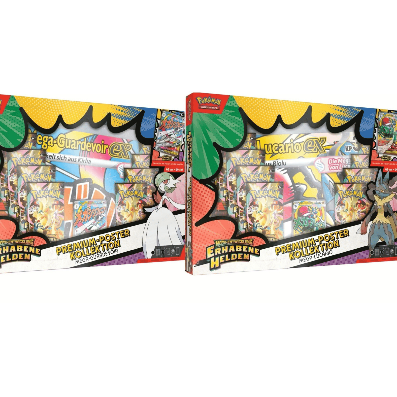 Zufällige Auswahl - Pokémon TCG - Mega-Entwicklung Erhabene Helden - Mega Guardevoir-ex & Mega Lucario-ex - ME02.5 - Premium Poster Kollektion - DE