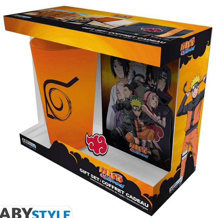 Naruto Shippuden - Geschenkset - XXL Glas + Pin + Notizbuch "Naruto"