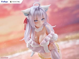 Alya - White Fox - Tenitol Tall PVC Statue by Furyu (31 cm) - 5