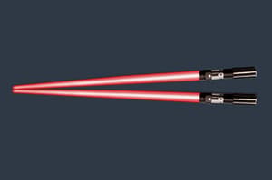 Essstäbchen - leuchtendes Lichtschwert - Darth Vader - 2