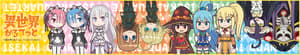 Isekai Quartet -Muffler Towel / Schal / Tuch - KonoSuba - Overlord - Re:Zero - Tanya the Evil - 4