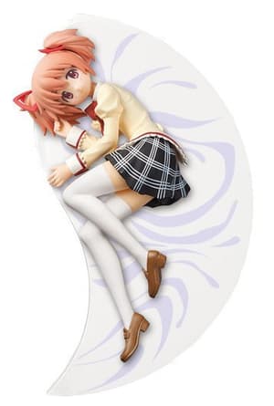 Madoka - school uniform - open eyes - relax time - 1